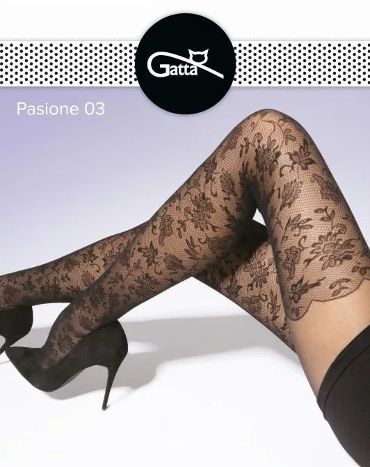 PASIONE - RAJSTOPY DAMSKIE WZORZYSTE 40 DEN 000.09V - AW2022