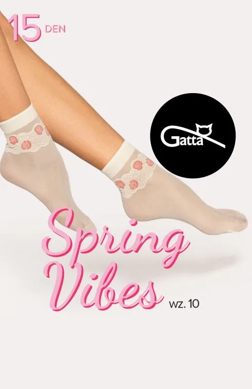 SPRING VIBES - SKARPETKI DAMSKIE WZORZYSZTE 15 DEN 000.16Z