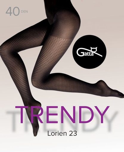 LORIEN 23, 24, 25 - RAJSTOPY DAMSKIE WZORZYSTE 40 DEN - 000.198 - TRENDY 24/25