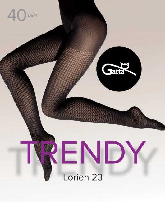 LORIEN 23, 24, 25 - RAJSTOPY DAMSKIE WZORZYSTE 40 DEN - 000.198 - TRENDY 24/25