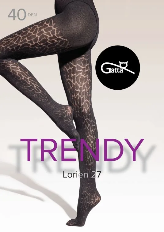 LORIEN 26, 27, 28, 29 - RAJSTOPY DAMSKIE WZORZYSTE 40 DEN - 000.198 - TRENDY AW25/26
