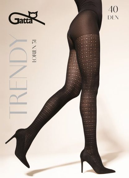 LORIEN 30, 31 - RAJSTOPY DAMSKIE WZORZYSTE 40 DEN - 000.198 - TRENDY AW26/27