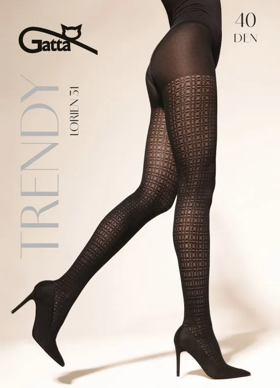 LORIEN 30, 31 - RAJSTOPY DAMSKIE WZORZYSTE 40 DEN - 000.198 - TRENDY AW26/27