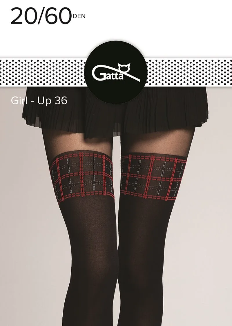 GIRL-UP - RAJSTOPY DAMSKIE WZORZYSTE 40 DEN 000.584 - AW2021
