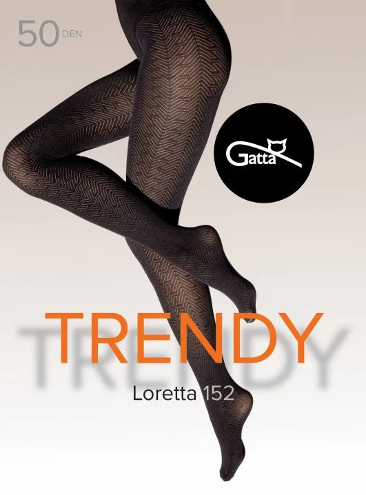 LORETTA 150, 151, 152, 153, 154 - RAJSTOPY DAMSKIE WZORZYSTE 50 DEN - 000.861 - TRENDY 24/25