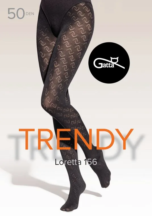 LORETTA 155, 156, 157, 158, 159 - RAJSTOPY DAMSKIE WZORZYSTE 50 DEN - 000.861 - TRENDY AW25/26