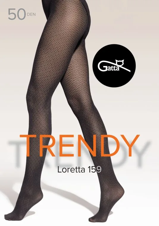 LORETTA 155, 156, 157, 158, 159 - RAJSTOPY DAMSKIE WZORZYSTE 50 DEN - 000.861 - TRENDY AW25/26