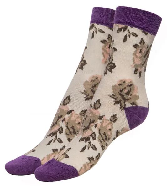 FIORE ROSES - SKARPETKI BAWEŁNIANE - G1086