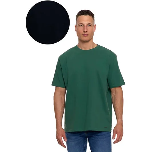 MORAJ T-SHIRT MĘSKI Z PRĄŻKOWANĄ STRUKTURĄ OTS2400-001
