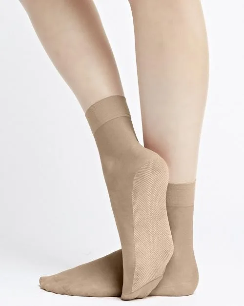 KNITTEX SKARPETKI DAMSKIE Z BAWEŁNIANĄ PODESZWĄ NATURE SOLE, 20 DEN