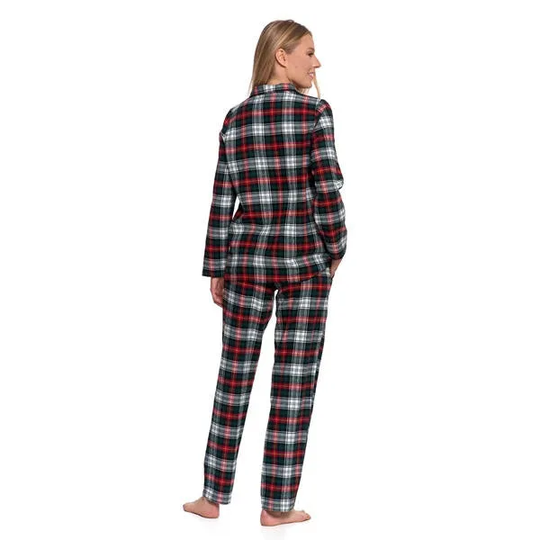 MORAJ PIŻAMA DAMSKA FLANELOWA  Z DŁUGIM RĘKAWEM PDD6400-005 AW25/26