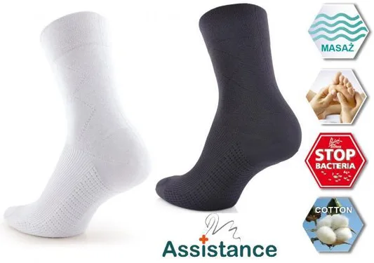 WOLA SKARPETY MĘSKIE Z MASAŻEM (SOFT COMFORT)ASSISTANCE