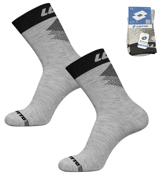 SKARPETY LOTTO DZIECIĘCE KICK-8ASS GREY MELANGE 1-PAK 472607, 472720