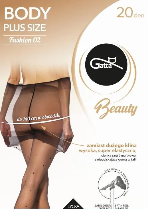 RAJSTOPY WZORZYSTE BODY PLUS SIZE FASHION 20 DEN 0GB.04Z S/S 2025