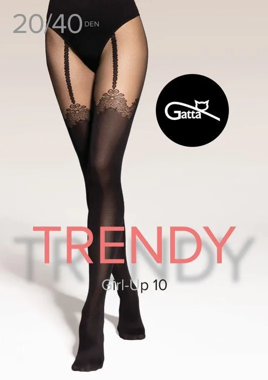 GIRL-UP - RAJSTOPY WZORZYSTE 000.584 W.10 20/40 DEN - TRENDY 2025/2026