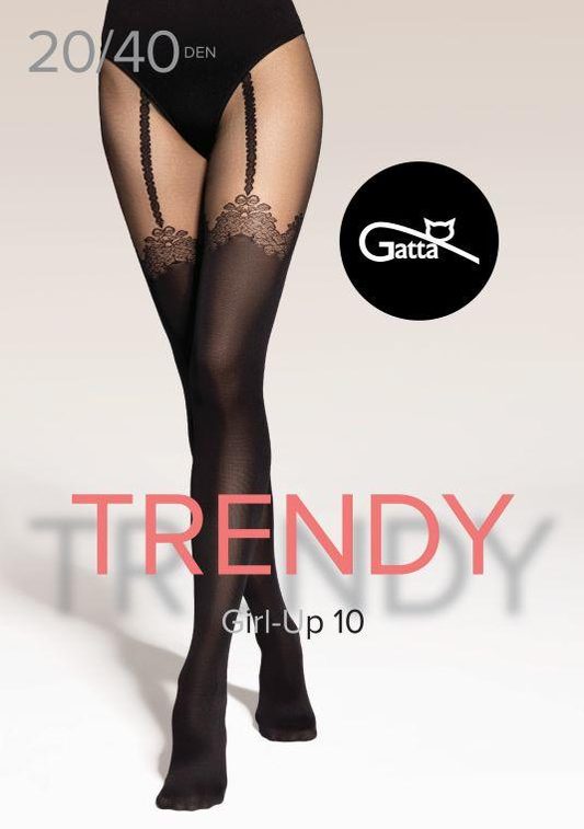 GIRL-UP - RAJSTOPY WZORZYSTE 000.584 W.10 20/40 DEN - TRENDY 2025/2026
