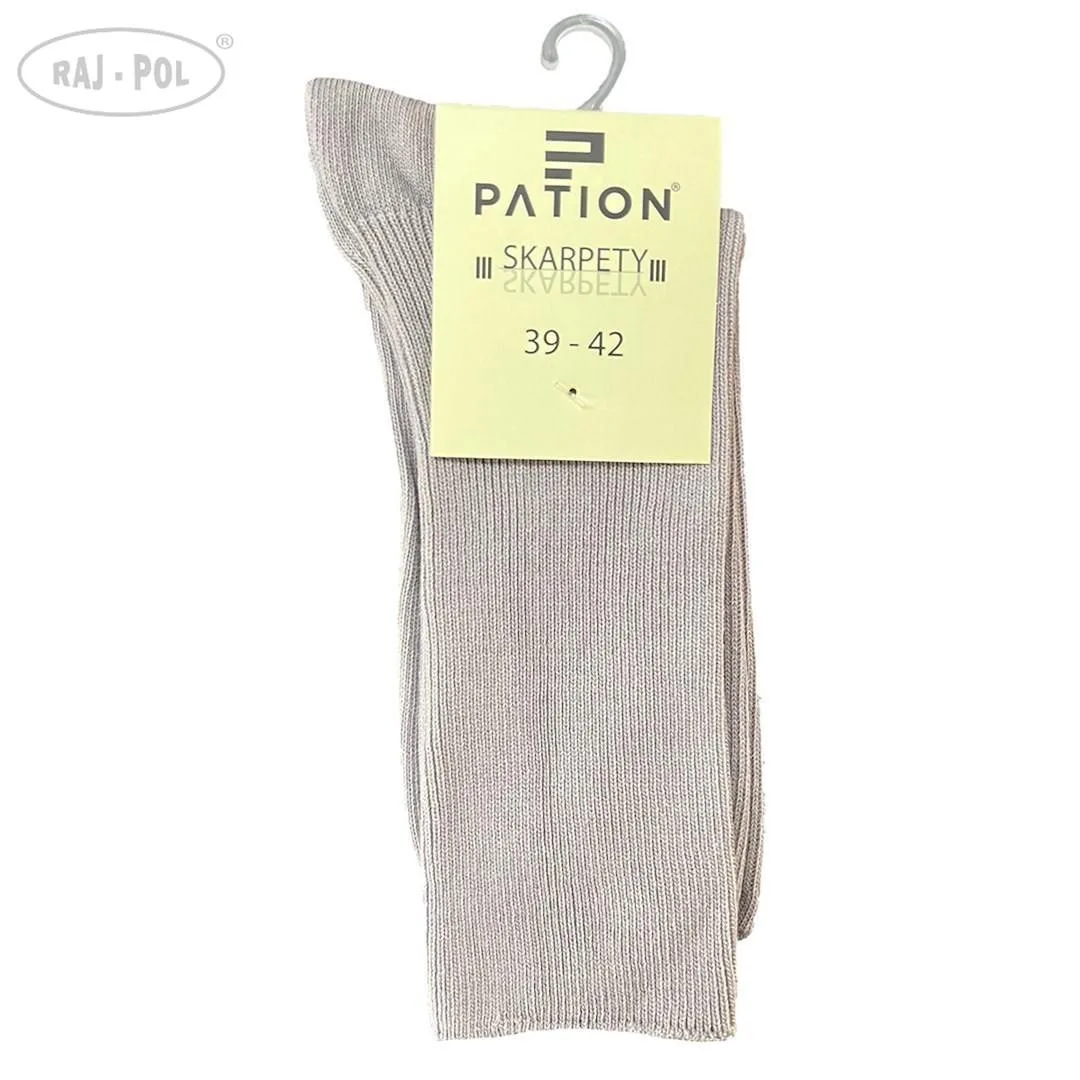 RAJ-POL SKARPETY BEZUCISKOWE BAWEŁNIANE COMFORT MEDYCZNE SZARE 799527
