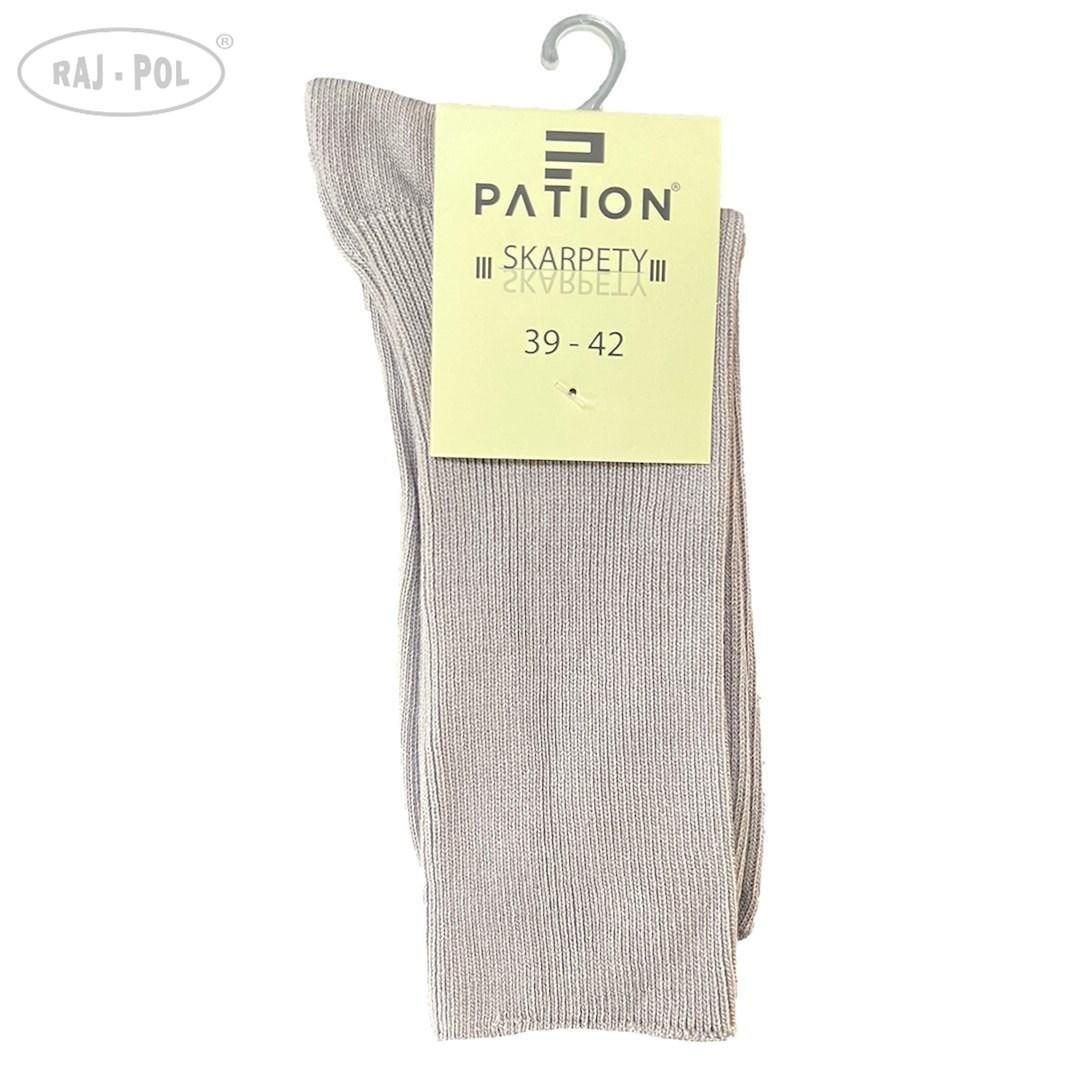 RAJ-POL SKARPETY BEZUCISKOWE BAWEŁNIANE COMFORT MEDYCZNE SZARE 799527