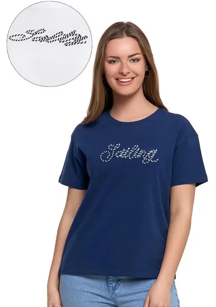 MORAJ KOSZULKA DAMSKA Z KRÓTKIM REKAWEM T-SHIRT REGULAR BD1600-606