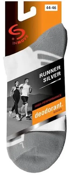 JJW SKARPETKI RUNNER SILVER DEODORANT