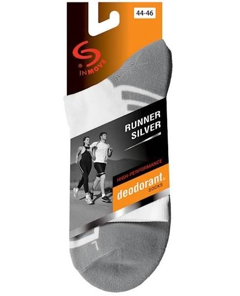 JJW SKARPETKI RUNNER SILVER DEODORANT