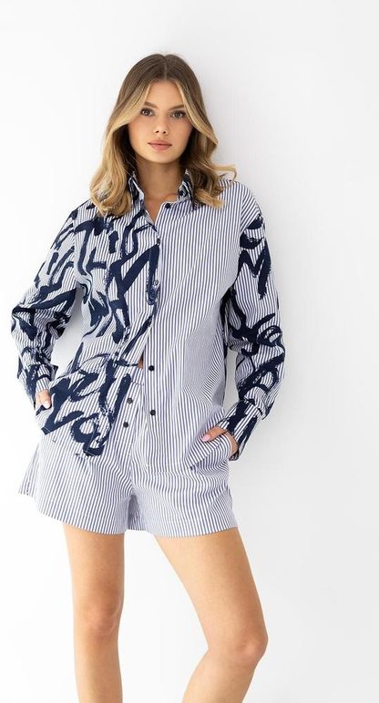 SENSIS PIŻAMA HALLIE KR/R S-XL ROZPINANA