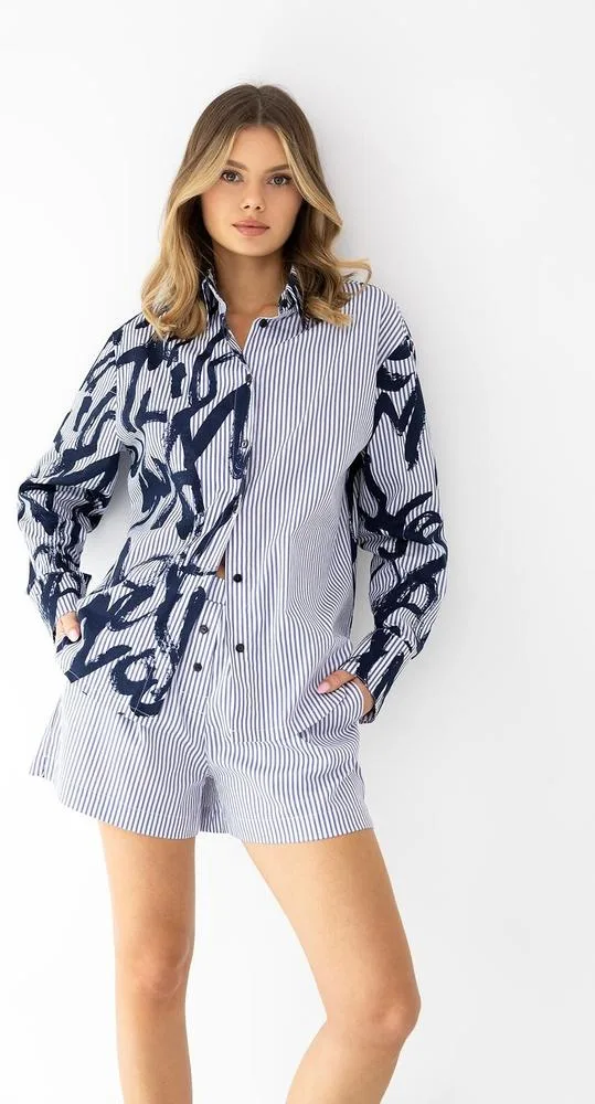 SENSIS PIŻAMA HALLIE KR/R S-XL ROZPINANA