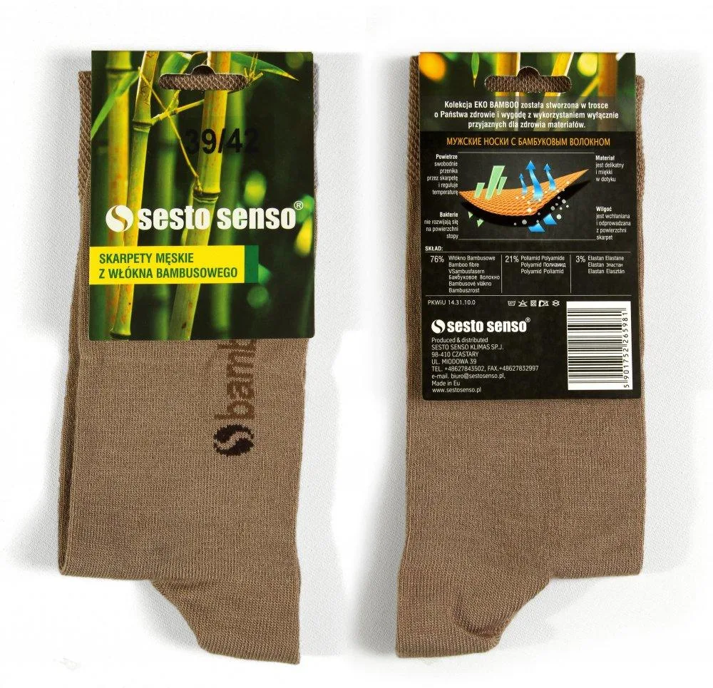 SESTO-SENSO SKARPETY MĘSKIE BAMBOO P864
