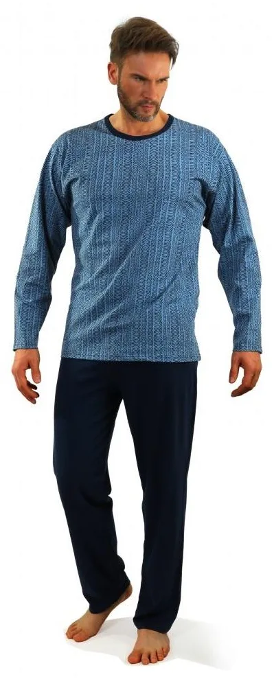 SESTO-SENSO PIŻAMA MĘSKA DŁUGA 07 JODEŁKA BAWEŁNIANA WZ07 P1155