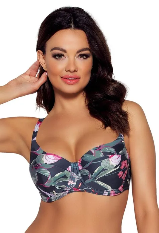 AVA BIUSTONOSZ SK 173 NAVY FLOWERS
