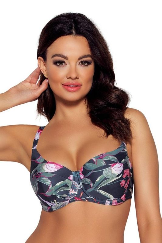 AVA BIUSTONOSZ SK 173 NAVY FLOWERS