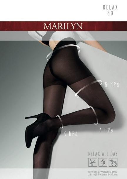 MARILYN RELAX 80 DEN - RAJSTOPY PRZECIWŻYLAKOWE, ZE STOPNIOWANYM UCISKIEM