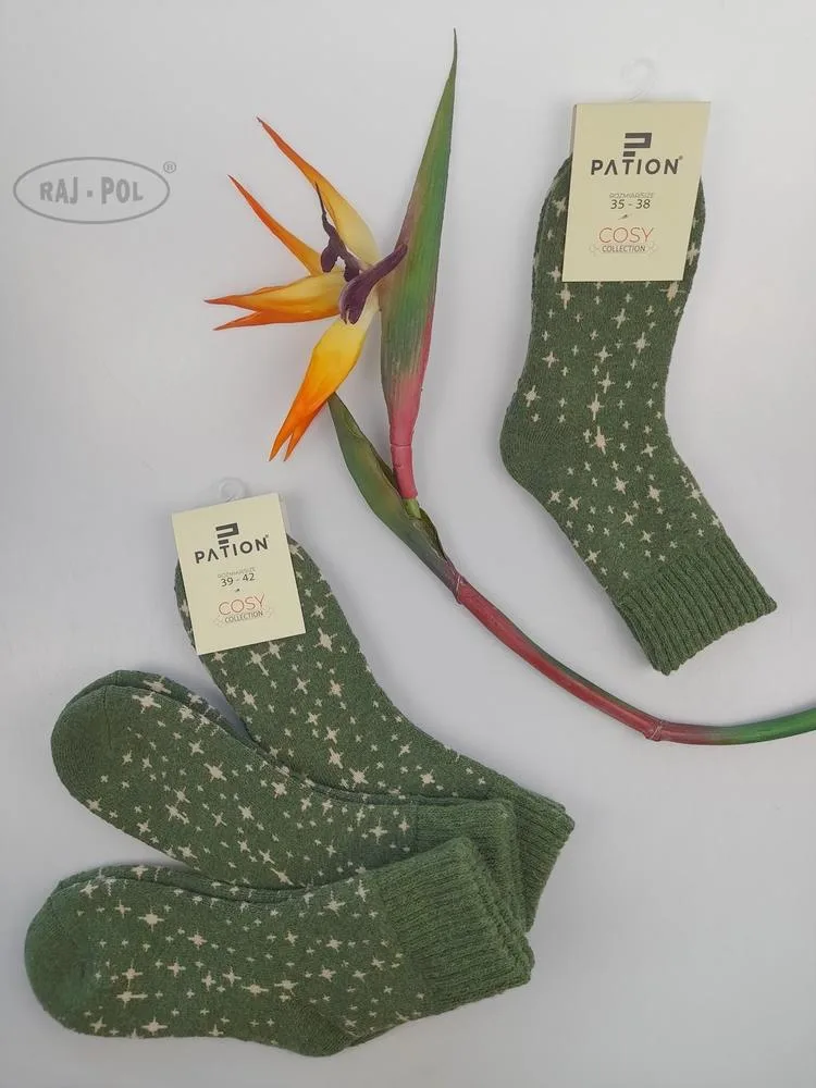 RAJ-POL SKARPETA COSY ZIELONE GWIAZDKI 736638, 736645