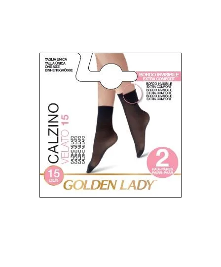 GOLDEN LADY 67KKK - SKARPETKI CALZ. VELATO 15 DEN LASEROWE CIĘCIE, 2P
