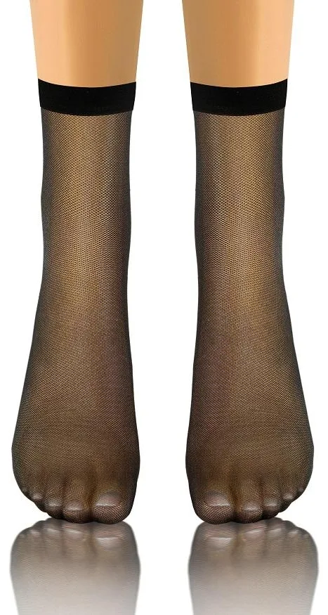 SKARPETKI SK SOCKS PRZEZROCZYSTE Z WZORKIEM