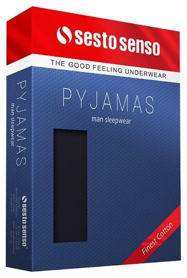 SESTO-SENSO PIŻAMA MĘSKA DŁUGA 06 KRATKA BAWEŁNIANA WZ06 P1154