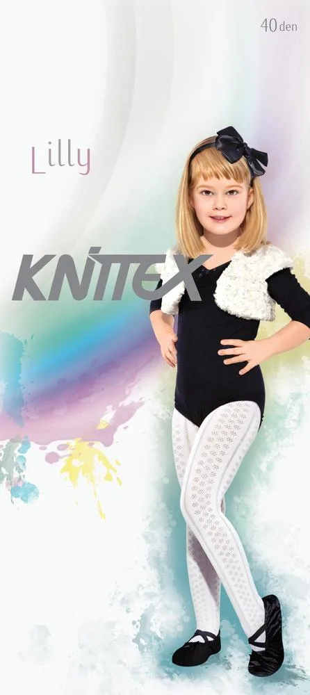 KNITTEX DR1301 - WZORZYSTE RAJSTOPY DZIEWCZĘCE LILLY, 40 DEN