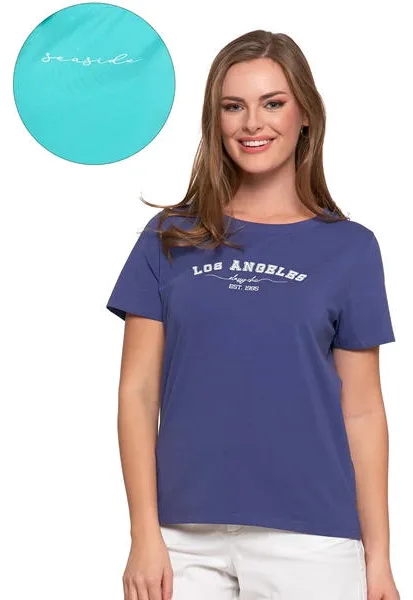 MORAJ T-SHIRT DAMSKI BAWEŁNIANY KLASYCZNY Z NAPISEM BD1500-019