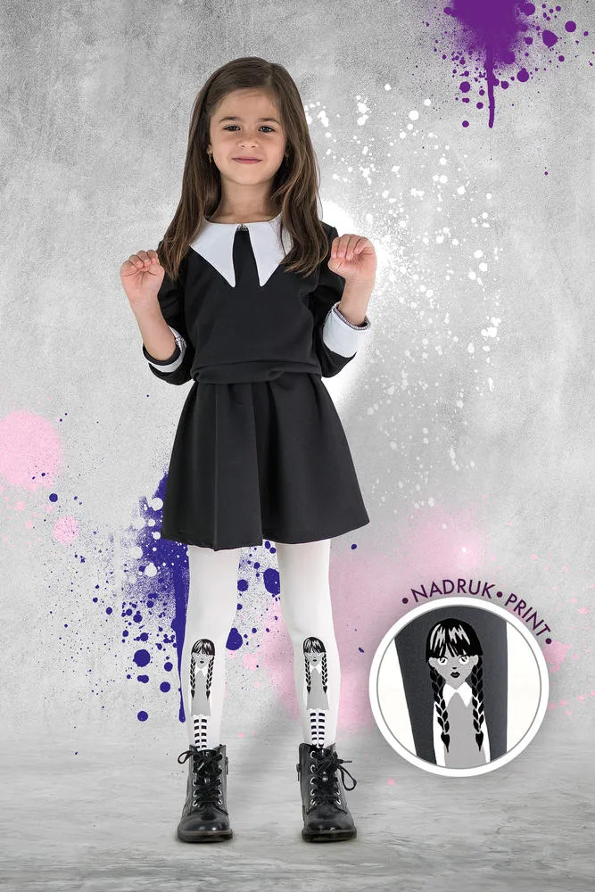 KNITTEX RAJSRTOPY DZIEWCZĘCE Z NADRUKIEM BLACK DR2330