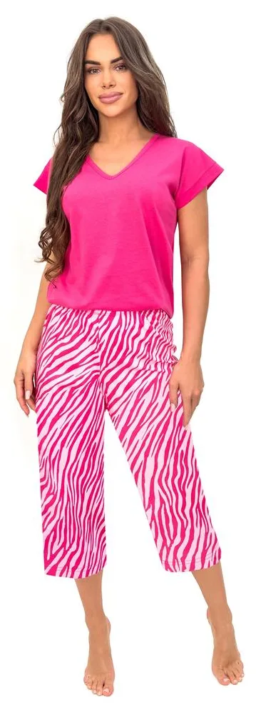 DONNA PIŻAMA DAMSKA - ZEBRA 3/4