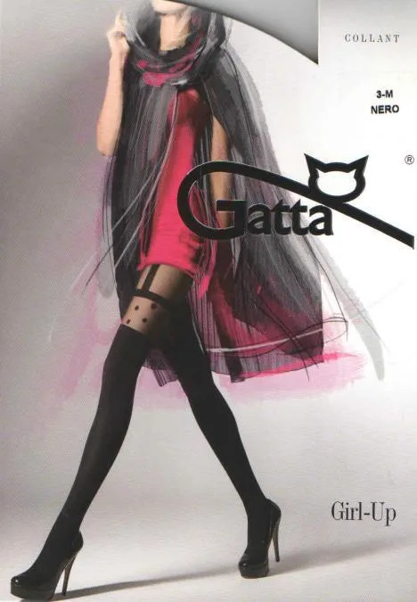 GATTA RAJSTOPY DAMSKIE WZORZYSTE, GIRL-UP