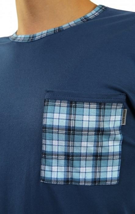 SESTO-SENSO PIŻAMA MĘSKA DŁUGA 06 KRATKA BAWEŁNIANA WZ06 P1154