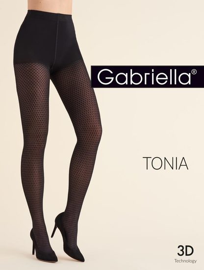 GABRIELLA TONIA - RAJSTOPY WZORZYSTE Z MIKROFIBRY 3D CODE 275 - AW2022