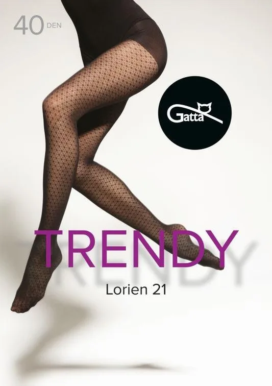 GATTA LORIEN 20, 21, 22 - RAJSTOPY DAMSKIE WZORZYSTE 40 DEN 000.198 - TRENDY 23/24