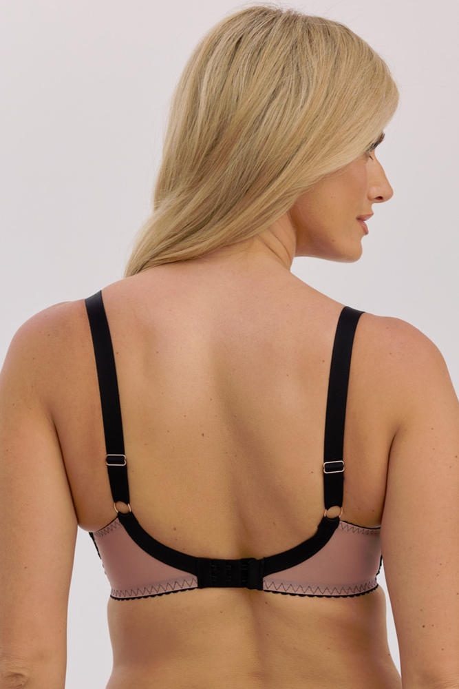 GAIA BIUSTONOSZ SEMI-SOFT FATMA BSO 1374 CZARNY-MOKKA