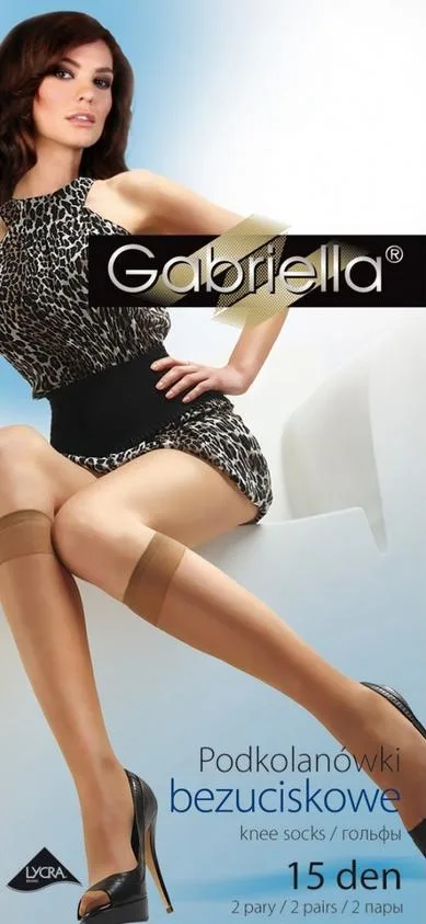 GABRIELLA PODKOLANÓWKI LYCRA 15 DEN, WZMOCNIONE PALCE, CODE 500
