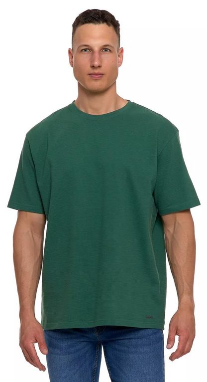 MORAJ T-SHIRT MĘSKI Z PRĄŻKOWANĄ STRUKTURĄ OTS2400-001
