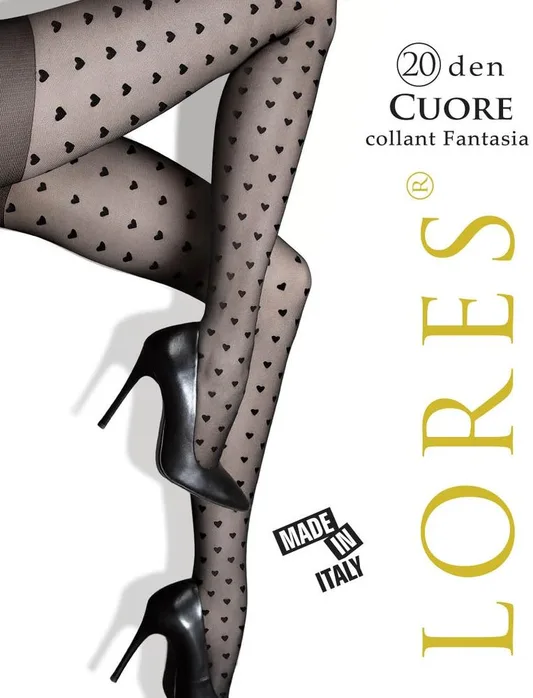 LORES RAJSTOPY DAMSKIE CUORE 20 DEN, WZORZYSTE