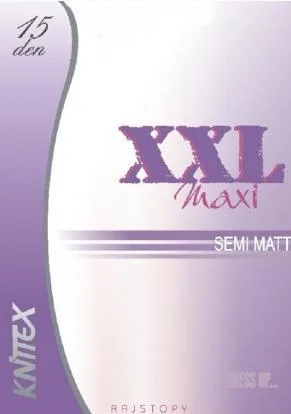 KNITTEX PRZEZROCZYSTE, PÓŁMATOWE RAJSTOPY DAMSKIE JOWITA MAXI,15 DEN