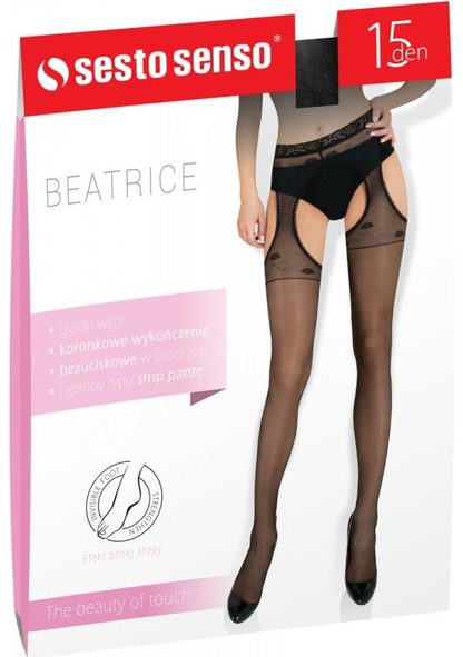 SESTO-SENSO RAJSTOPY STRIP PANTY BEATRICE P929 15 DEN